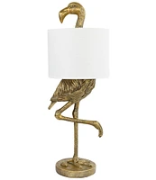 Creative Co Op 32#double; Resin Flamingo Table Lamp