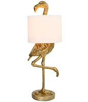 Creative Co Op 32#double; Resin Flamingo Table Lamp