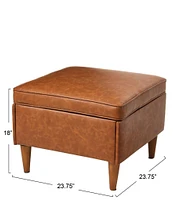 Creative Co Op Atley Upholstered Storage Ottoman