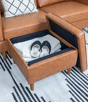 Creative Co Op Atley Upholstered Storage Ottoman