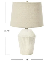 Creative Co Op Embossed Stoneware Desk Lamp