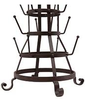 Creative Co Op Farmhouse Metal Bottle Holder with 24 Hooks