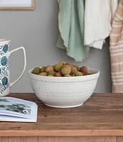 Creative Co Op Farmhouse Speckled Glaze Stoneware Bowl