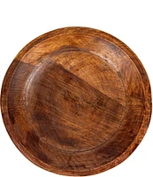 Creative Co Op Mango Wood Footed Bowl