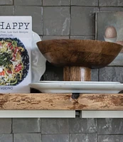 Creative Co Op Mango Wood Footed Bowl