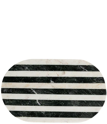 Creative Co Op Striped Marble Cheese and Cutting Board