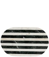 Creative Co Op Striped Marble Cheese and Cutting Board