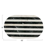 Creative Co Op Striped Marble Cheese and Cutting Board