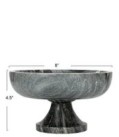 Creative Co Op Marble Footed Pedestal Bowl