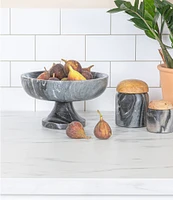 Creative Co Op Marble Footed Pedestal Bowl