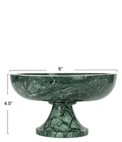 Creative Co Op Marble Footed Pedestal Bowl