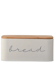 Creative Co Op Metal Bread Bin with Bamboo Lid