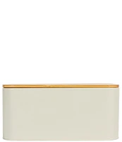 Creative Co Op Metal Bread Bin with Bamboo Lid