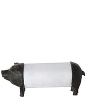 Creative Co Op Metal Pig Paper Towel Holder