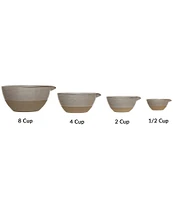 Creative Co Op Stoneware White Batter Bowls, Set of 4