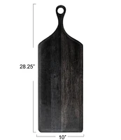 Creative Co Op Tall Acacia Wood Cheese and Cutting Board