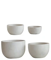 Creative Co Op White Marble Bowls, Set of 4