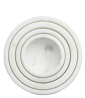 Creative Co Op White Marble Bowls, Set of 4