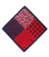 Cremieux 4-Square Woven Silk Pocket Square