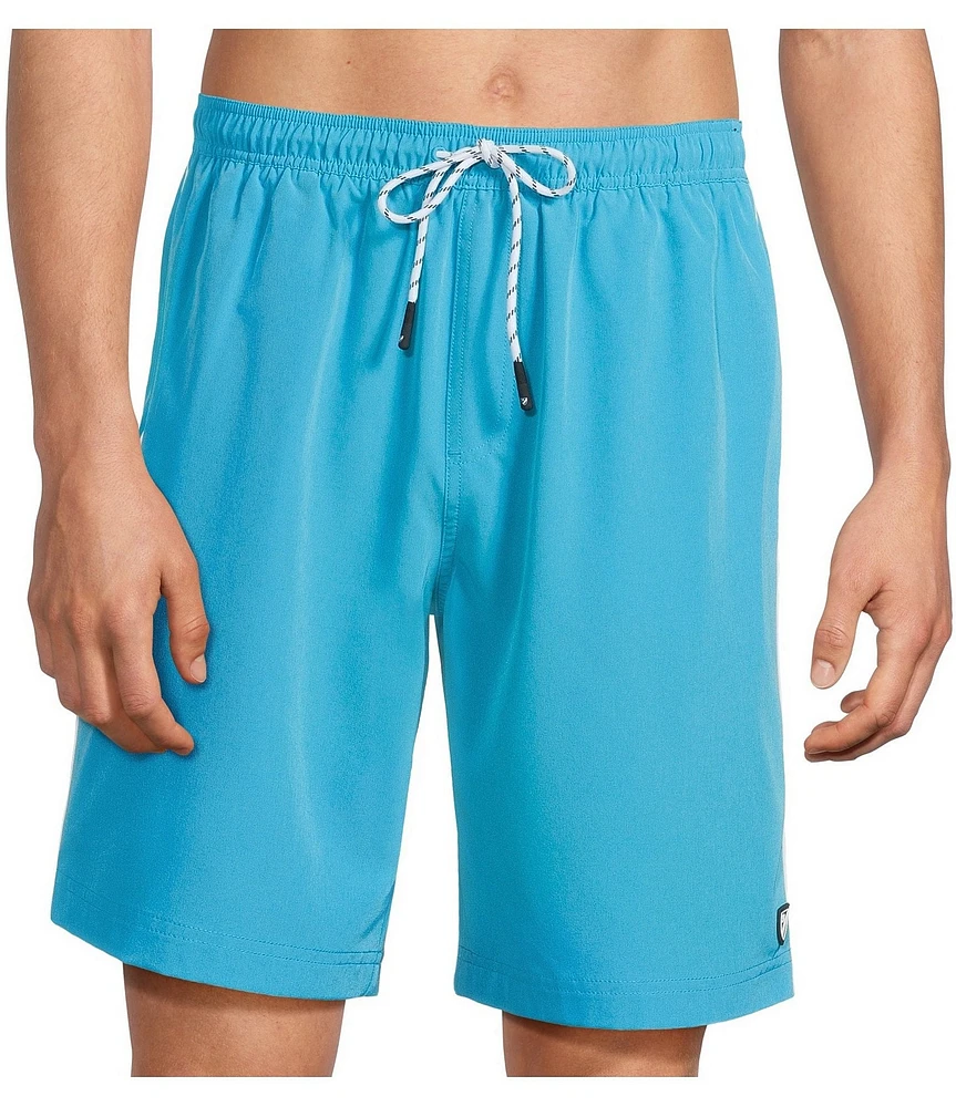 Cremieux 9#double; Classic Solid Swim Trunks