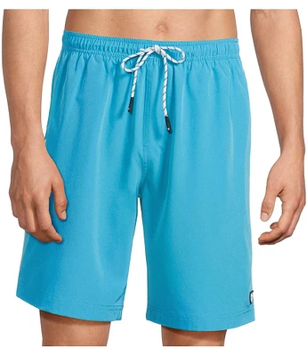 Cremieux 9#double; Classic Solid Swim Trunks