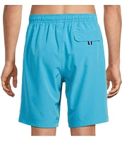 Cremieux 9#double; Classic Solid Swim Trunks