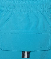 Cremieux 9#double; Classic Solid Swim Trunks