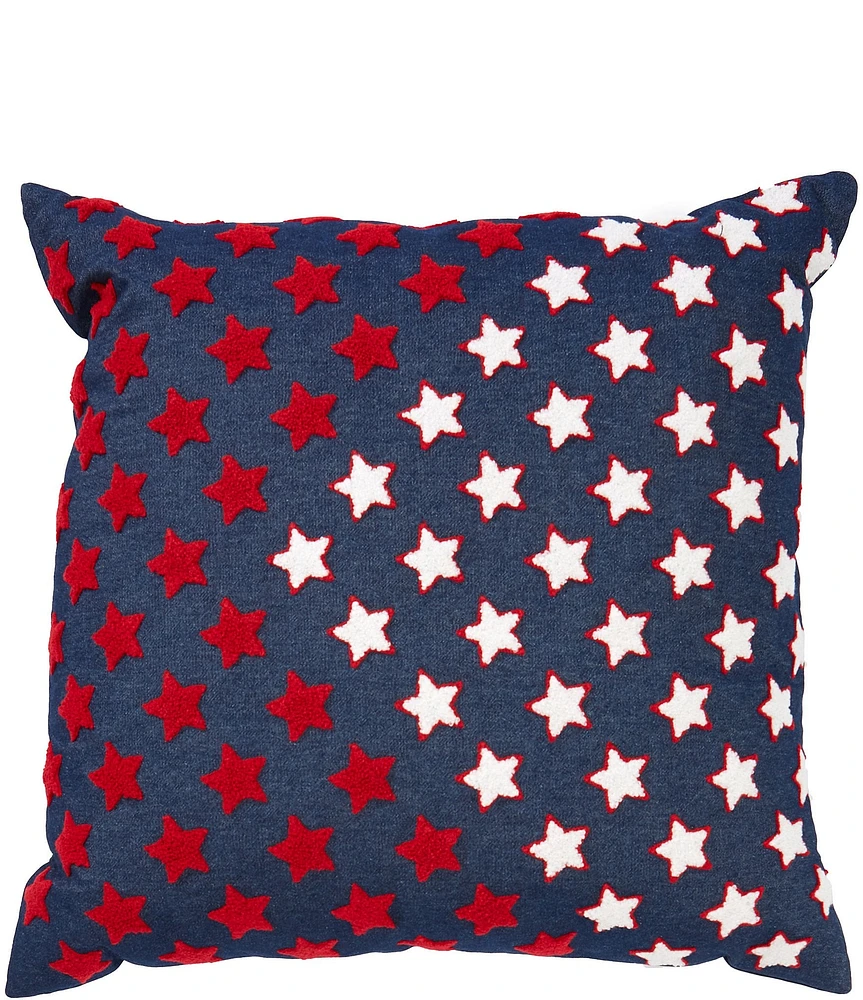 Cremieux Americana Denim Star Square Pillow