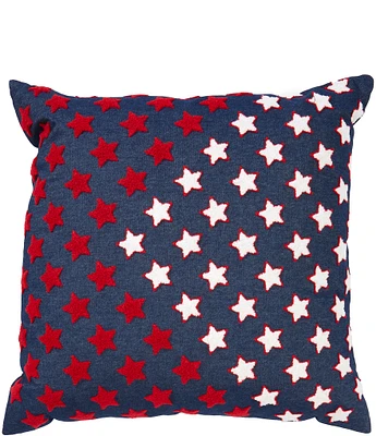 Cremieux Americana Denim Star Square Pillow