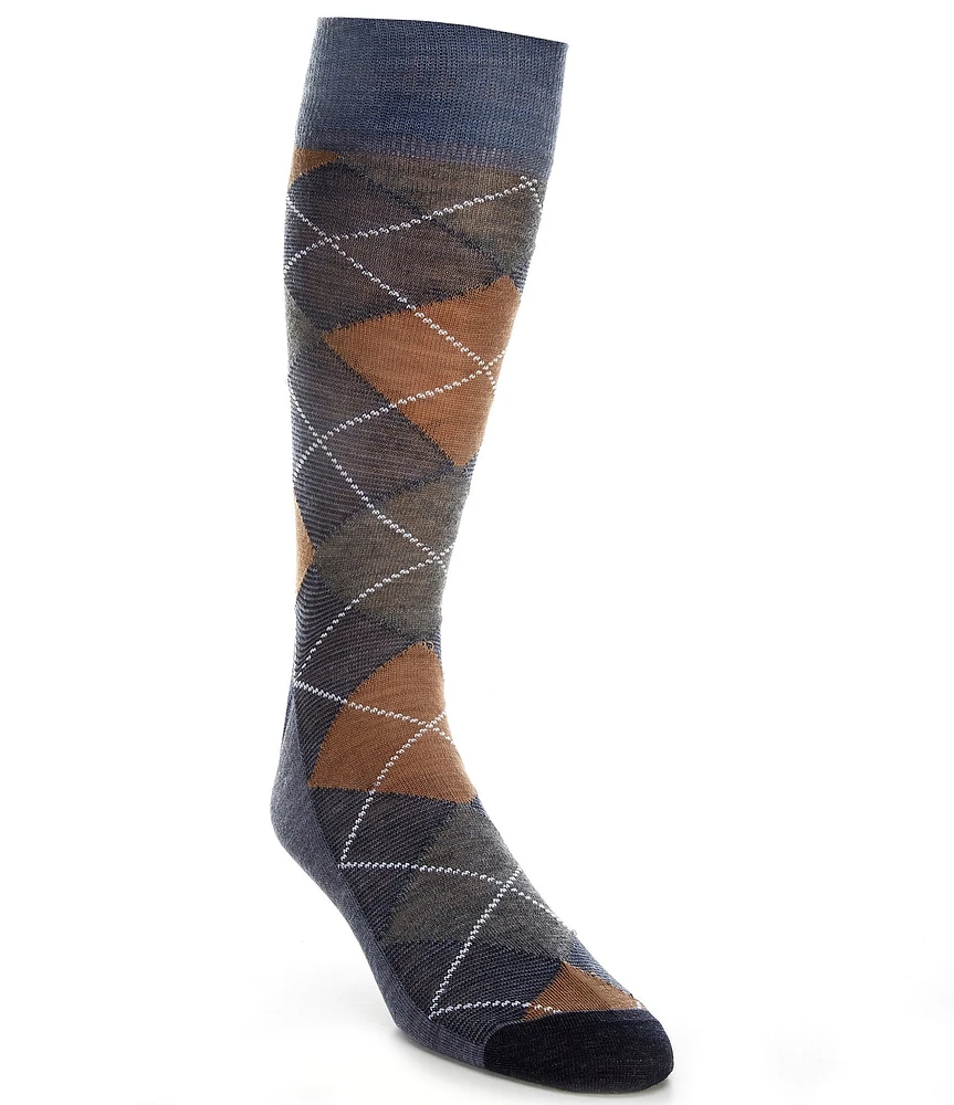 Cremieux Big & Tall Mille Argyle Crew Dress Socks