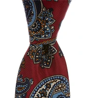 Cremieux Big & Tall Paisley Print 3 1/4#double; Woven Silk Tie