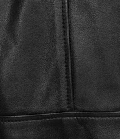 Cremieux Black Lamb Leather Bomber Jacket