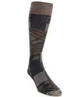 Cremieux Block Patch Mille Crew Dress Socks