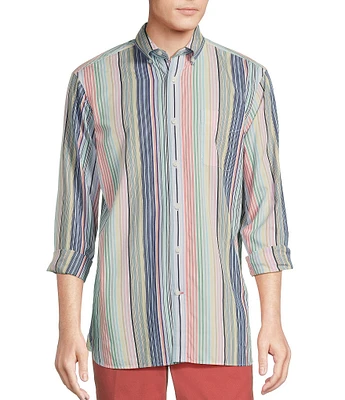 Cremieux Blue Label 25th Anniversary Collection Stripe Long Sleeve Woven Shirt