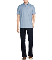 Cremieux Blue Label Big & Tall Performance Stretch Geo Print Short Sleeve Polo Shirt