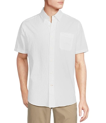 Cremieux Blue Label Big & Tall Performance Stretch Seersucker Short Sleeve Woven Shirt