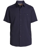 Cremieux Blue Label Big & Tall Performance Stretch Solid Seersucker Short Sleeve Woven Shirt