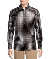Cremieux Blue Label Big & Tall Slim Fit Plaid Check Oxford Long Sleeve Woven Shirt