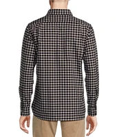 Cremieux Blue Label Big & Tall Slim Fit Plaid Check Oxford Long Sleeve Woven Shirt