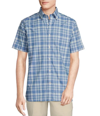 Cremieux Blue Label Brrr° Plaid Royal Short Sleeve Woven Shirt
