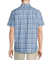 Cremieux Blue Label Brrr° Plaid Royal Short Sleeve Woven Shirt