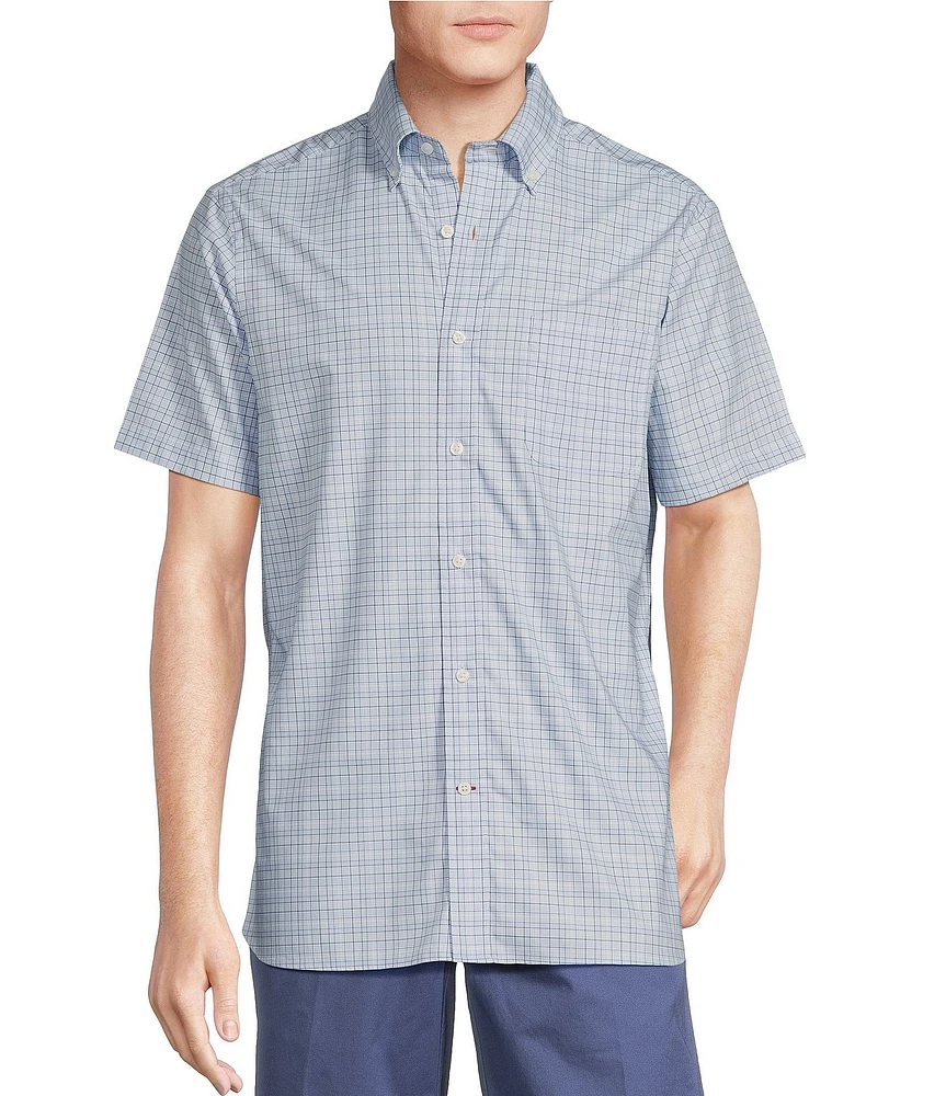 Cremieux Blue Label Brrr° Royal Twill Plaid Short Sleeve Woven Shirt