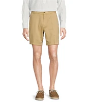 Cremieux Blue Label Cape Town Collection Linen Blend Solid 8#double; Inseam Shorts
