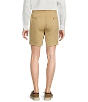Cremieux Blue Label Cape Town Collection Linen Blend Solid 8#double; Inseam Shorts