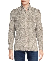 Cremieux Blue Label Cape Town Collection Paisley Print Long Sleeve Woven Linen Shirt