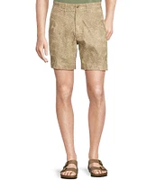 Cremieux Blue Label Cape Town Collection Palm Print 7#double; Inseam Shorts