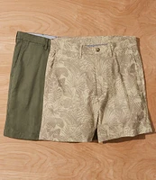 Cremieux Blue Label Cape Town Collection Palm Print 7#double; Inseam Shorts
