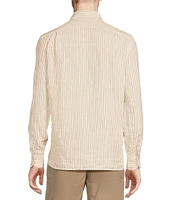 Cremieux Blue Label Cape Town Collection Stripe Long Sleeve Woven Linen Shirt