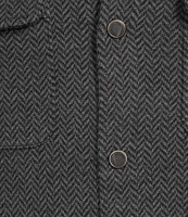 Cremieux Blue Label Chamonix Collection Chevron Merino Wool Shirt Jacket