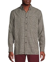 Cremieux Blue Label Chamonix Collection Glen Plaid Moleskin Long Sleeve Woven Shirt